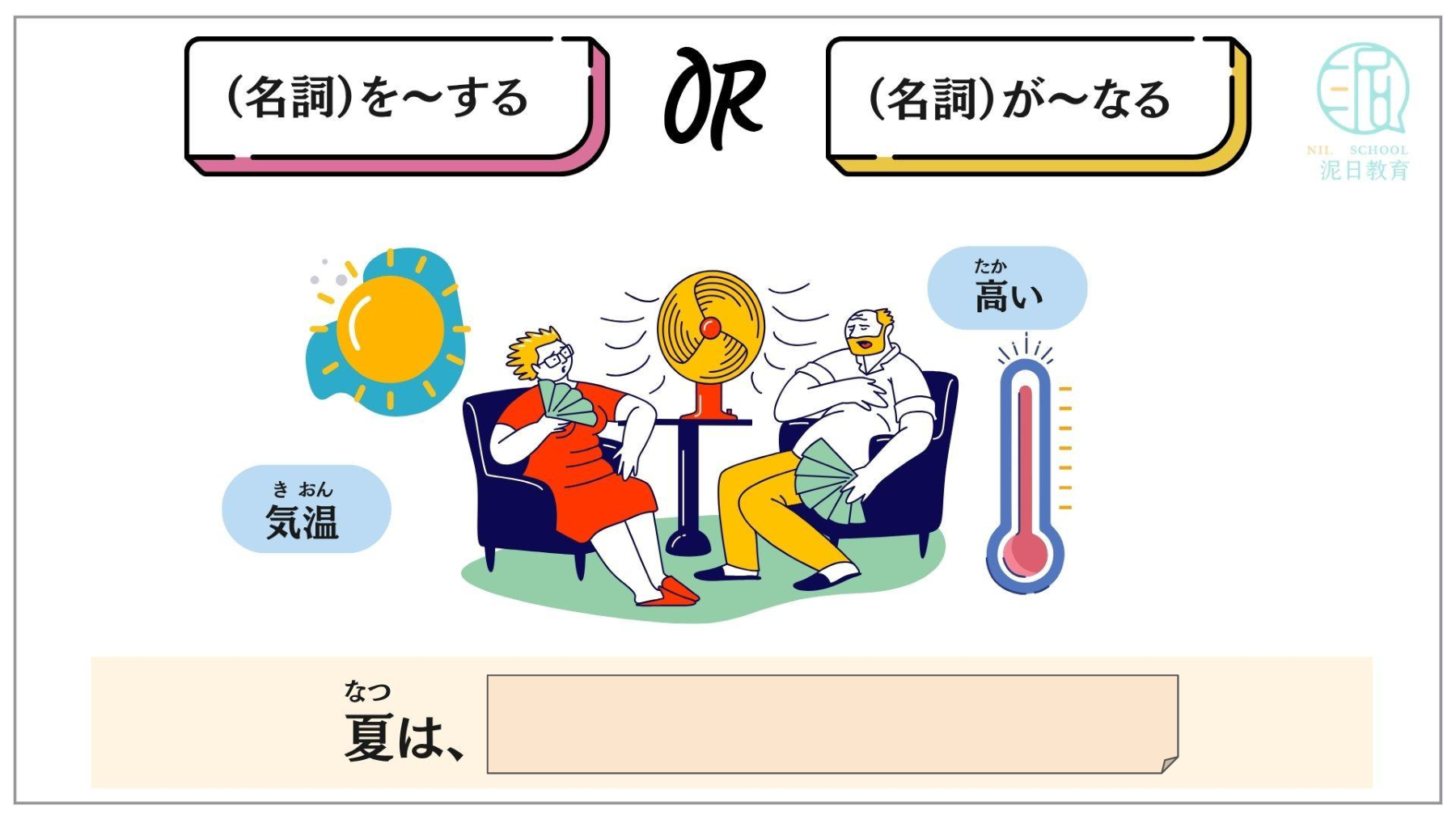 夏は気温が高い