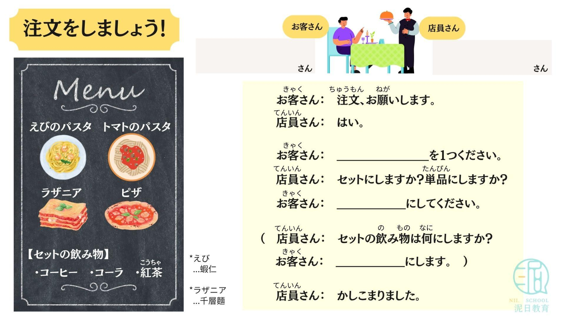 注文をしましょう